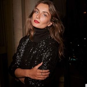 Jcrew Black Sequin Women's Sweater